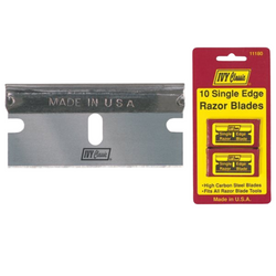 Ivy Single Edge Razor Blade with packaging, made in USA, 10-pack.