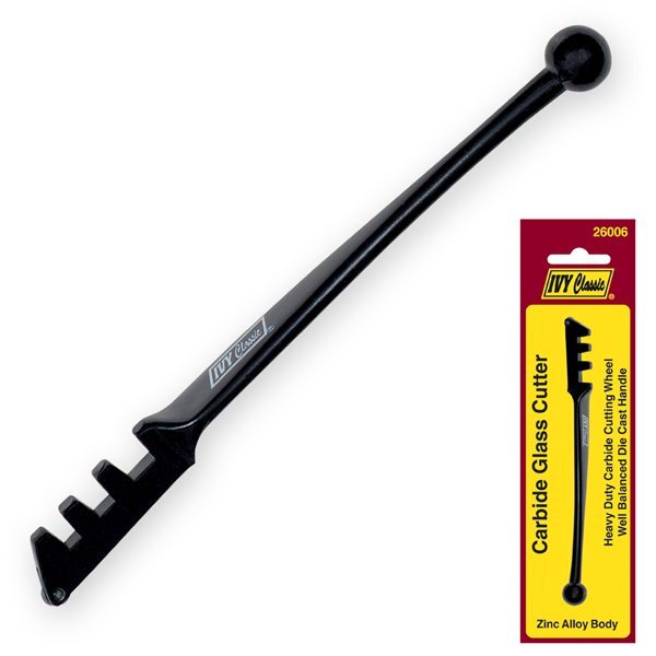 IVY Classic Carbide Glass Cutter Heavy Duty Die Cast Handle Zinc Alloy ...