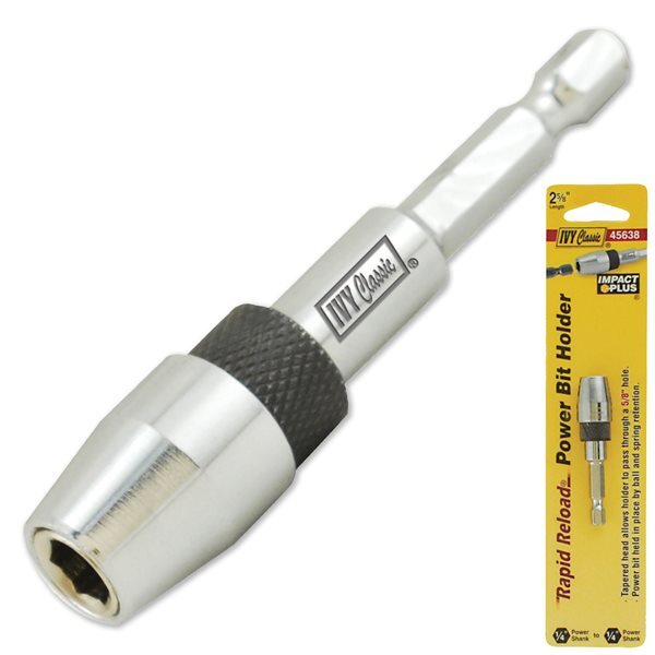 Ivy Rapid Reload Power Bit Holder 2-1/2" extension impact driver compatible professional grade nickel plated