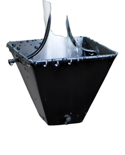 Black Square Rain Chain Cup - Professional Grade Aluminum Modern Downspout Alternative