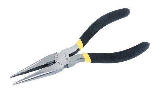 Stanley 8 inch long nose pliers forged steel ProTouch grip black yellow handles precision wire tool Damascus Oregon GutterAll