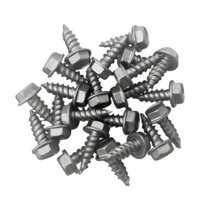 #8 x 1/2 in 410 stainless hex zip screws for gutter fastening
