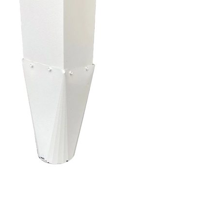 4x5 to 3 inch aluminum downspout reducer white tapered transition rectangular to round drainage connection Damascus Oregon GutterAll