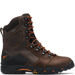 Danner Vicious 8 Inch Work Boot, Brown/Orange