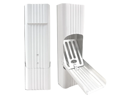 3x4" Professional Corrugated Aluminum Downspout Cleanout - Damascus OR