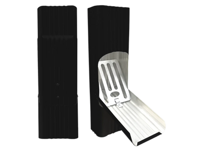 3x4 corrugated aluminum downspout cleanout hinged access door slotted design debris removal GutterAll Damascus Oregon