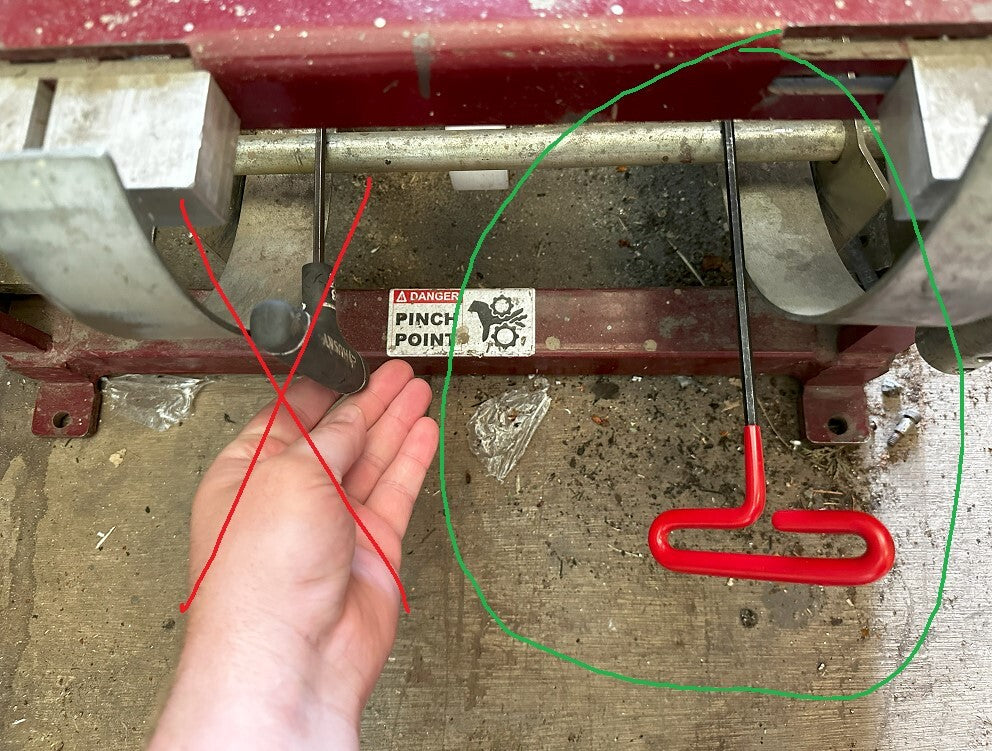 5/6" Gutter Machine Change Over 3/16 Hex Tool for coil entry