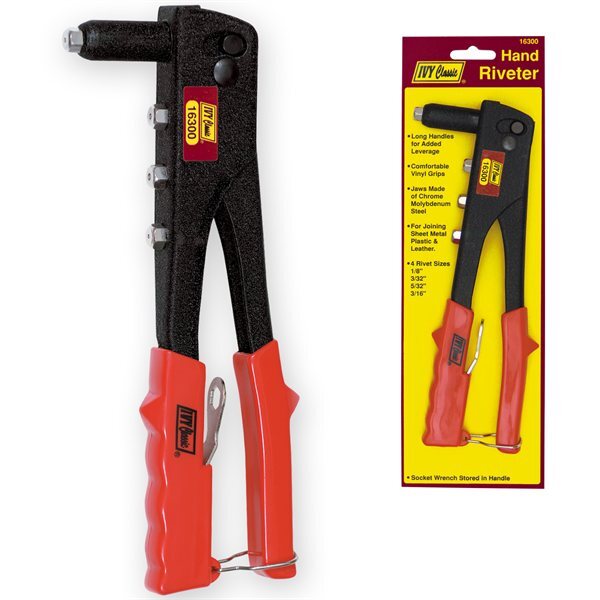 Pop Rivets Gutter IVY Classic 16300 Hand Riveter 10in Pop Rivet Gun 4 Sizes Gutter Tool ...