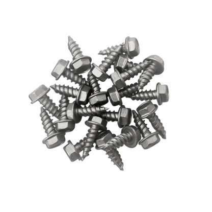 #6 x 3/8" Stainless Steel Hex Zip Screws – 410 Magnetic Grade | Self-Piercing | 100-Pack