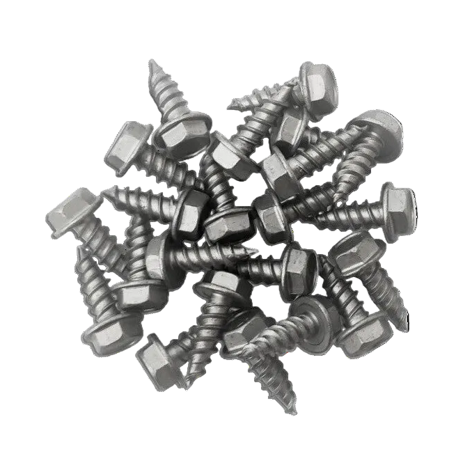Color-matched 410 stainless #6 x 3/8 in zip screws for gutters