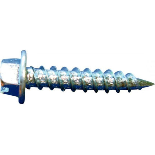 1 in silver hex head screw for gutter straps and exterior fastening