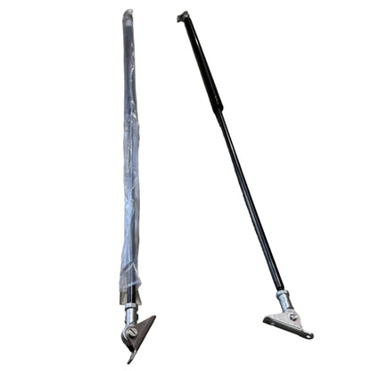 Pair of heavy-duty gas struts with mounting brackets for lift-up enclosed trailer door conversion GutterAll Damascus Oregon