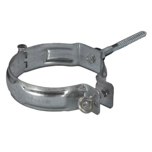 Euro Downspout Hinged Bracket in metallic gray - professional-grade support bracket