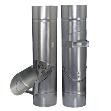 Euro Enclosed Cleanout in metallic gray - professional-grade gutter access point