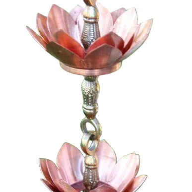 water-lily-copper-rain-chain-8ft-16-cups