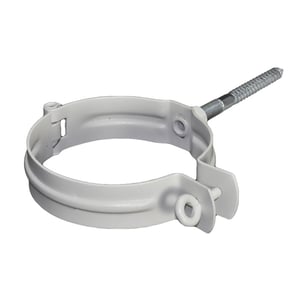 Euro Downspout Hinged Bracket in white - classic European downspout bracket