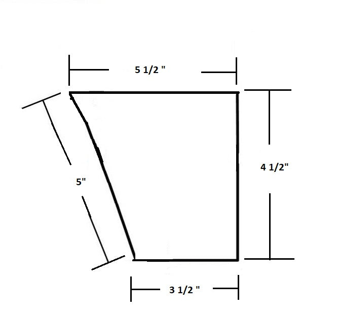 5-inch Wide Bottom Fascia Style End Cap specifications - detailed dimensions and installation measurements