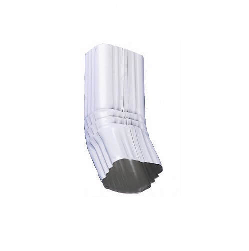 2x3" Single Offset Downspout Elbow - Style A Professional Aluminum 30 White
