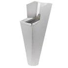 White GutterAll downspout cleanout screen with built-in debris filter.