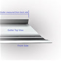 GutterAll.com Aluminum gutter top view with measurement guide
