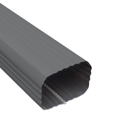 Silver aluminum downspout, 3x4 inch, durable water drainage