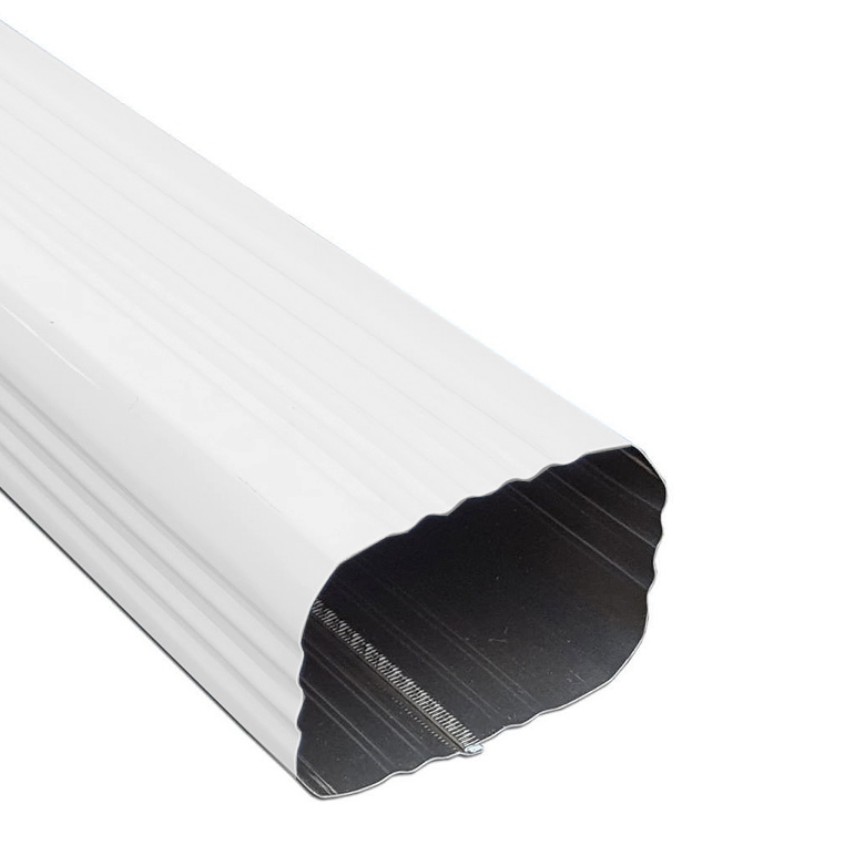 White aluminum downspout, 3x4 inch, efficient water drainage