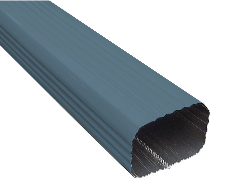 Blue aluminum downspout, 2x3 inch, 10ft length