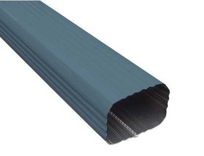 Blue aluminum downspout, 2x3 inch, 10ft length
