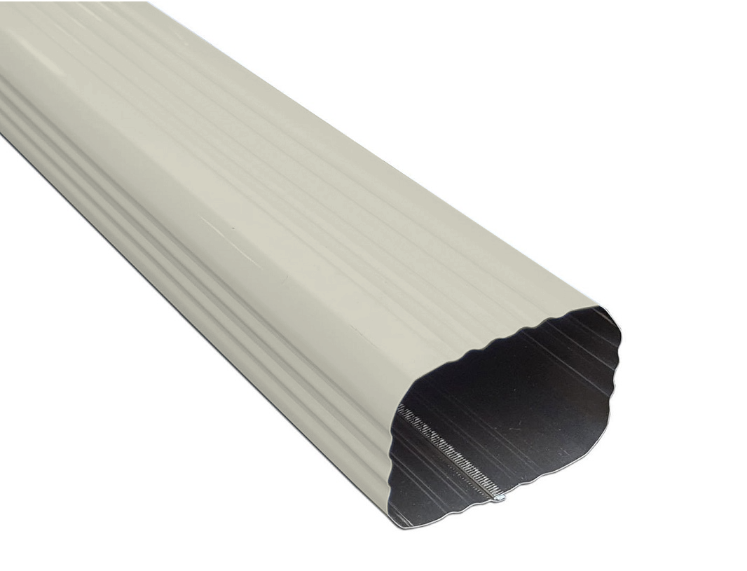 Cream aluminum downspout, 2x3 inch, 10ft length