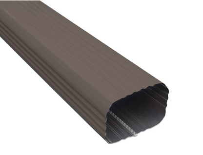 Mocha aluminum downspout, 2x3 inch, 10ft length