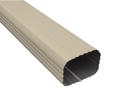 Light tan aluminum downspout, 2x3 inch, 10ft length