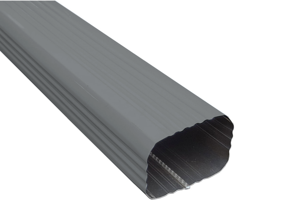 Slate gray aluminum downspout, 2x3 inch, 10ft length