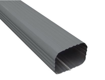 Slate gray aluminum downspout, 2x3 inch, 10ft length