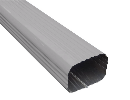 Gray aluminum downspout, 2x3 inch, 10ft length