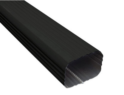 Black aluminum downspout, 2x3 inch, 10ft length