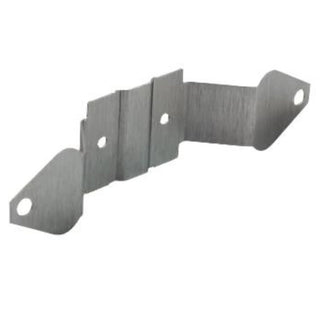 Aluminum downspout mounting cleat bracket with hidden support design.