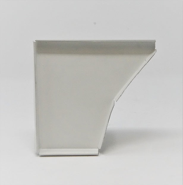 Professional-grade 5-inch box curved end cap for seamless gutter installation.