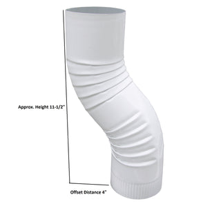 GutterAll.com Weather-resistant 3-Inch Round Double Offset