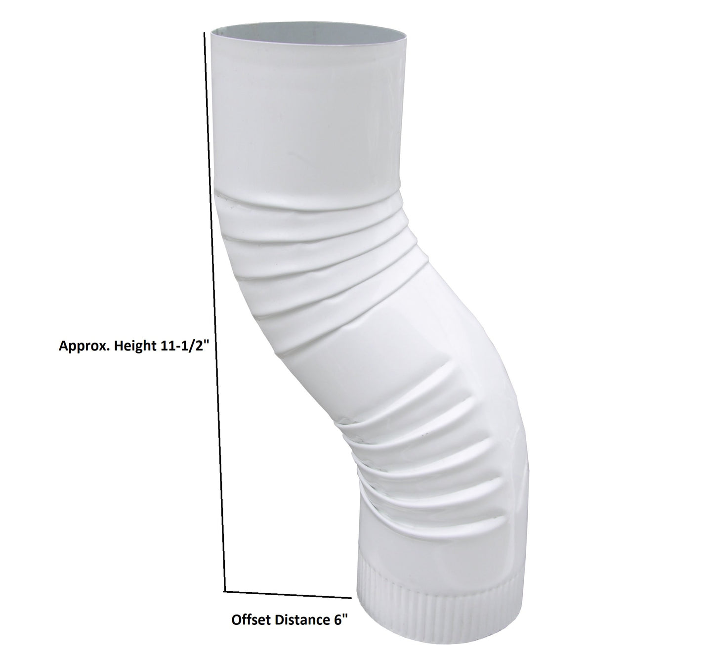 GutterAll.com 3 in. Round, Double Offset 6 in.