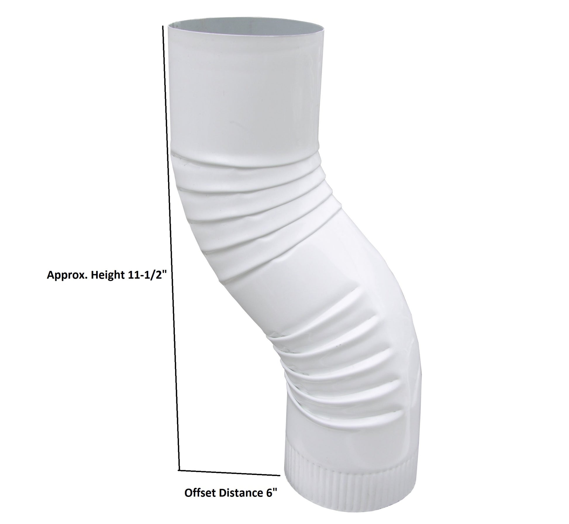 GutterAll.com 3 in. Round, Double Offset 6 in.