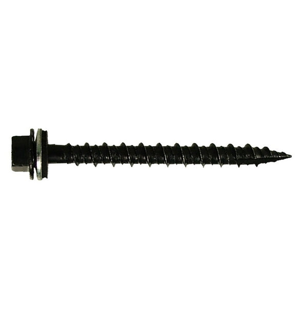 Speed Master® #10 x 2 in. Hex Head with Washer Screw BLACK