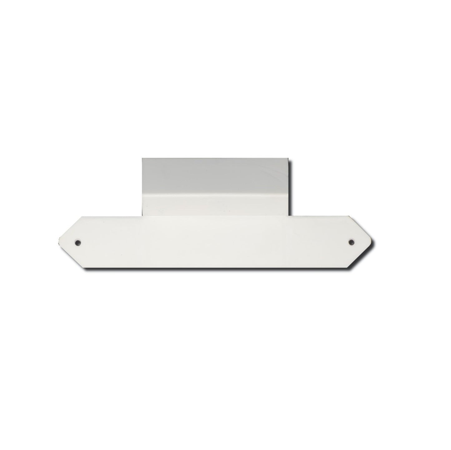 Durable white vinyl mounting clip for 2x3 gutter system support.