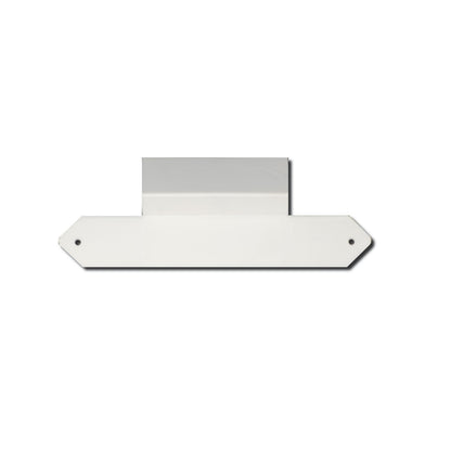 Durable white vinyl mounting clip for 2x3 gutter system support.