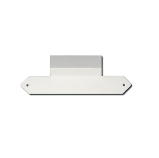 Durable white vinyl mounting clip for 2x3 gutter system support.