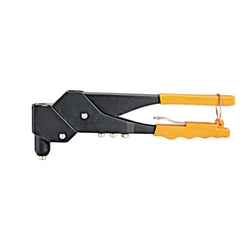 FastenPro swivel head hand riveter with 360° rotating head and yellow grip.