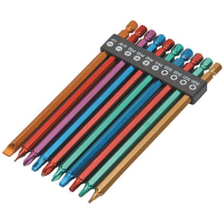 6" Color Coded Power Bit Set, 10 Pc