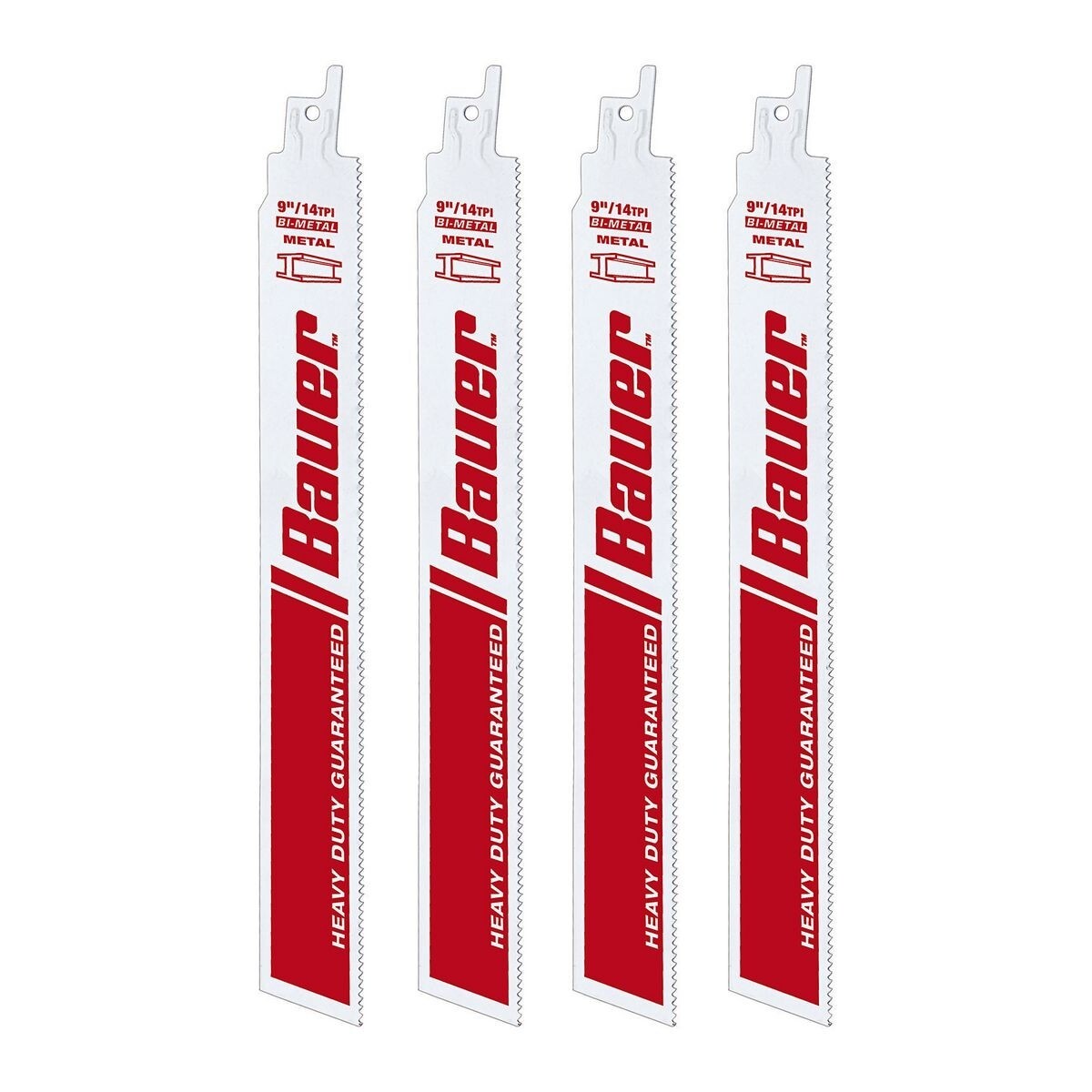 9" 14-TPI Bi-Metal Reciprocating Saw Blades, 4 Pk