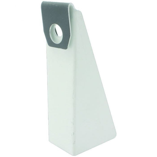 White aluminum 5-inch gutter wedge for slope correction and fascia support.