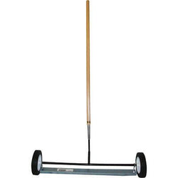 Magnetic The Attractor iii Sweeper with wooden handle and wheels.