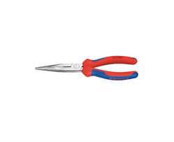 Knipex 8-inch professional long nose pliers with comfort grip handles.